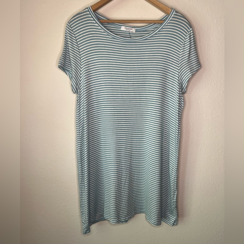 Striped Tunic Short Sleeve size L